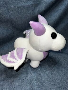 Adopt Me! Lavender Dragon 9” Purple & White Stuffed Animal Plush NO CODE
